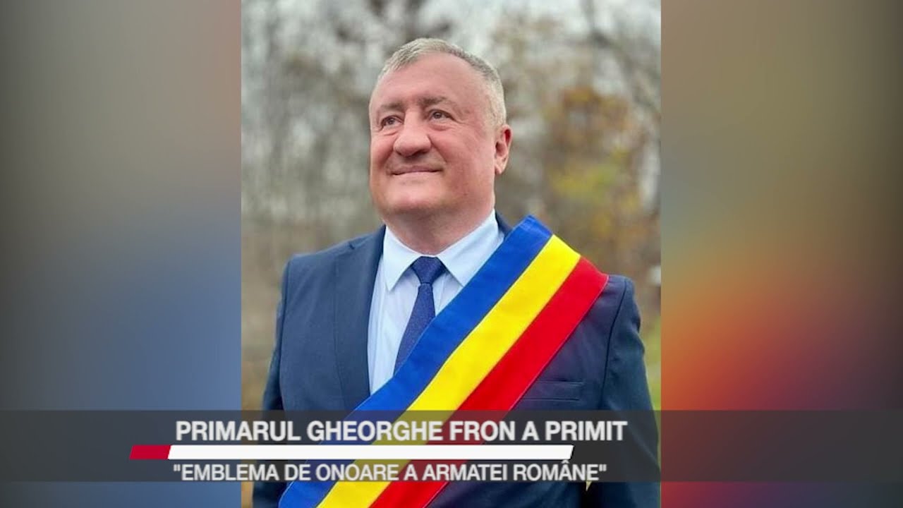 Primarul Gheorghe Fron a primit ”Emblema de onoare a Armatei Române”