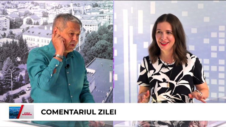 Comentariul Zilei cu Cătălina Biholar și Sorin Avram în platoul de televiziune